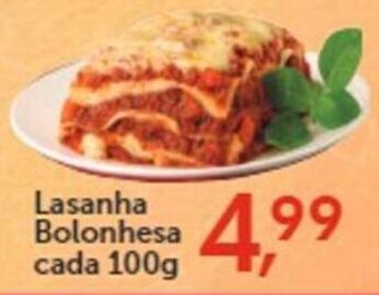 Rossi Supermercado Lasanha Bolonhesa cada 100g oferta