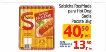 Tenda Atacado Salsicha resfriada para hot dog sadia pacote 3kg oferta