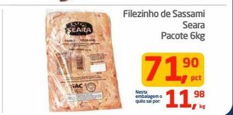 Tenda Atacado Filezinho de sassami seara pacote 6kg oferta