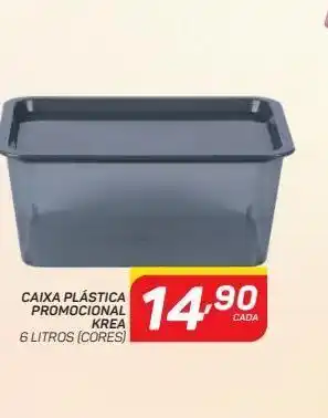 GBarbosa Caixa plástica promocional krea 6 litros (cores) oferta