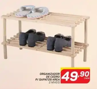 GBarbosa Organizador de cedro p/ sapatos krea 2 níveis oferta