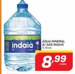 GBarbosa Água mineral s/ gás indaiá 5 litros oferta