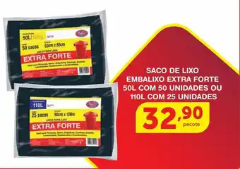 Roldão Sacos de lixo embalixo extra forte 50l com 50un ou 110l com 25un oferta