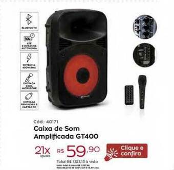 Ibyte Caixa De Som Amplificada Gt400 oferta