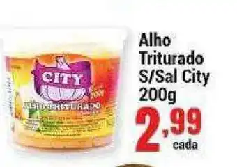 Negreiros Alho Triturado S Sal City 200g oferta