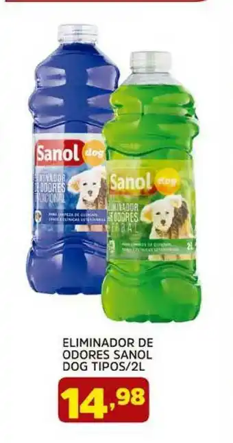 Confiança Supermercados Eliminador De Odores Sanol Dog Tipos 2L oferta