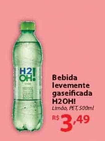 Bebida levemente gaseificada H2OH! Limão, PET, 500ml