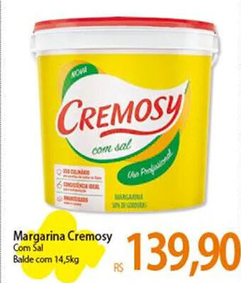 Atacadão Margarina Cremosy Com Sal Balde com 14,5kg oferta