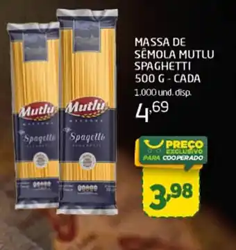 Cooper MASSA DE SEMOLA MUTLU SPAGHETTI 500 G - CADA oferta