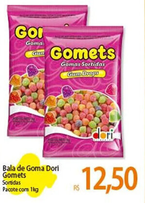 Atacadão Bala de Goma Dori Gomets Sortidas Pacote com 1kg oferta