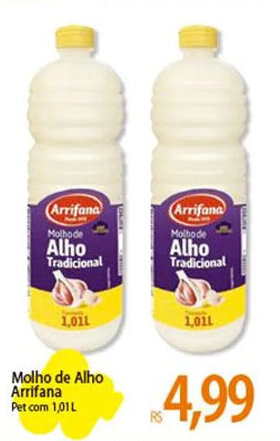 Atacadão Molho de Alho Arrifana Pet com 1,01L oferta