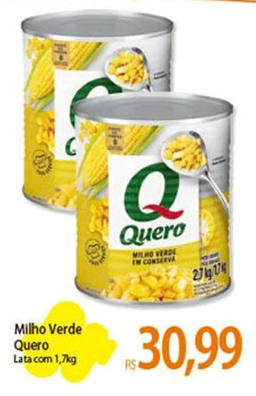 Atacadão Milho Verde Quero Lata com 1,7kg oferta