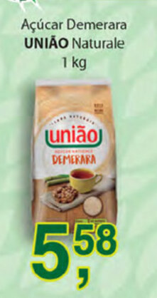 Supermercados Mundial Acucar Demerara uniao Naturale 1kg oferta