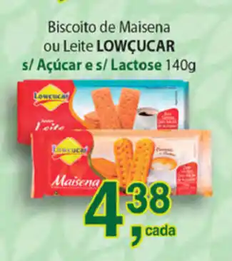 Supermercados Mundial Lowcucar s/ Acucar e s/ Lactose 140g oferta