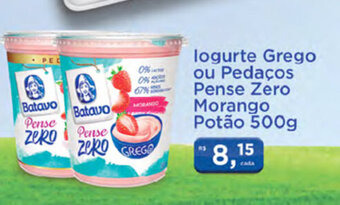 Iogurte Grego ou Pedacos Pense Zero Morango Potao 500g