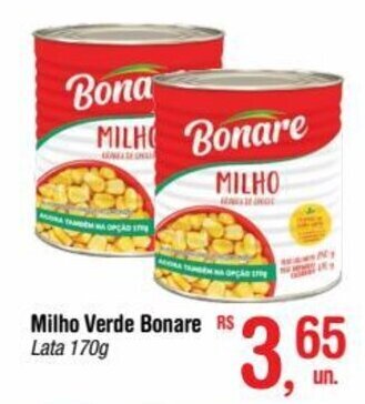 Fort Atacadista Milho Verde Bonare Lata 170g oferta