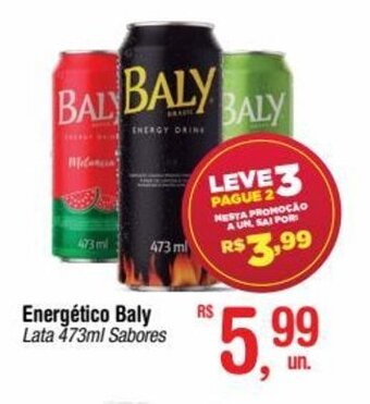 Fort Atacadista Energético Baly Lata 473ml Sabores oferta