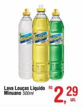 Fort Atacadista Lava Louças Líquido Minuano 500ml oferta