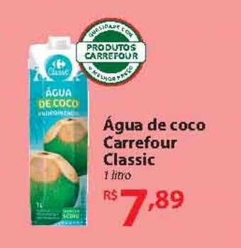 Nacional Água de coco Carrefour Classic 1 litro oferta
