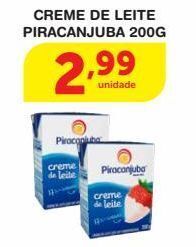 Roldão Creme de leite piracanjuba 200g oferta