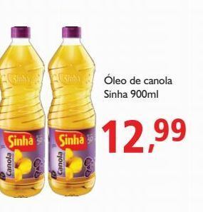 Óleo de canola sinha 900ml