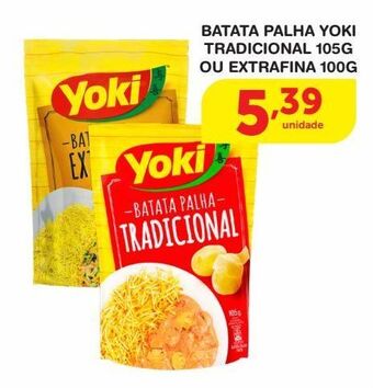Roldão Batata palha yoki tradicional 105g ou extrafina 100g oferta