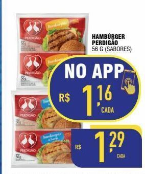 Mercantil Rodrigues Hambúrguer perdigão 56g oferta