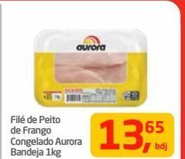 Tenda Atacado Filé de peito de frango congelado aurora bandeja 1kg oferta