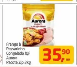 Tenda Atacado Frango à passarinho congelado iqf aurora pacote zip 3kg oferta