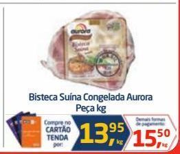 Bisteca suína congelada aurora peça kg