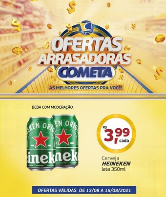 Cometa Supermercados Cerveja Heineken lata 350ml oferta