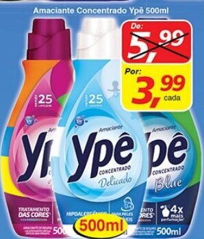 Supermercados Guanabara Amaciante Concentrado Ype 500ml oferta