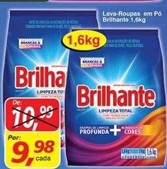 Supermercados Guanabara Lava Roupas em po Brilhante 1.6kg oferta
