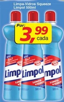 Limpa Vidros Squeeze Limpol 500ml
