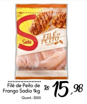Giassi Supermercados Filé de Peito de Frango Sadia 1kg oferta