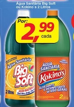 Supermercados Guanabara Agua Sanitaria Big Soft ou Kokino's 2L oferta