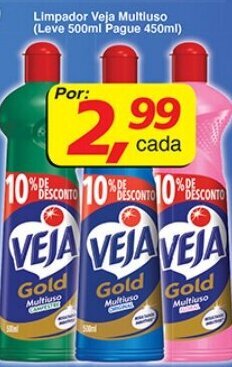 Supermercados Guanabara Limpador Veja Multiuso (leve 500ml pague 450ml) oferta