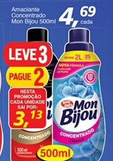 Supermercados Guanabara Amaciante Concentrado Mon Bijou 500ml oferta