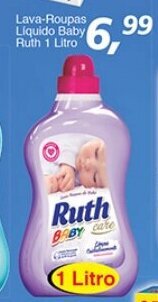 Supermercados Guanabara Lava roupas Liqudio Baby Ruth 1L oferta