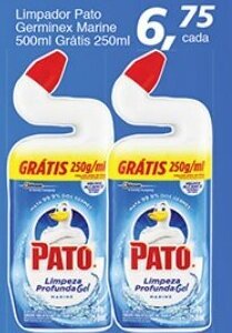 Supermercados Guanabara Limpador Pato Germinex marine 500ml gratis 250ml oferta