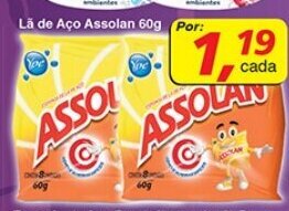 Supermercados Guanabara La de Aco Assolan 60g oferta