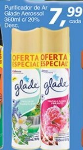 Supermercados Guanabara Purificador de Ar Glade Aerossol 360ml c/ 20% Desc, oferta
