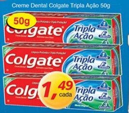 Supermercados Guanabara Creme Dental Colgate Tripla Acao 50g oferta