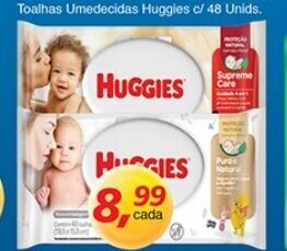 Supermercados Guanabara Toalhas Umedecidas Huggies c/48 unids. oferta