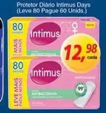 Supermercados Guanabara Protetor Diario Intimus Days (leve 80 pague 60 unids) oferta