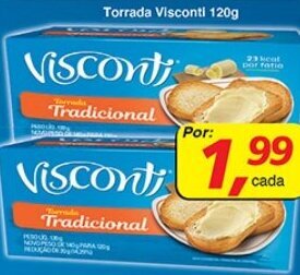 Supermercados Guanabara Torrada Visconti 120g oferta