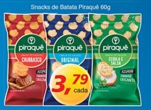 Supermercados Guanabara Snacks de Batata Piraque 60g oferta