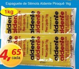 Supermercados Guanabara Espaguete de Semola Aldente Piraque 1kg oferta