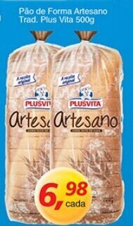 Supermercados Guanabara Pao de Forma Artesano Trad. Plus Vita 500g oferta