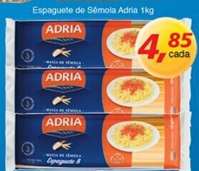 Supermercados Guanabara Espaguete de Semola Adria 1kg oferta